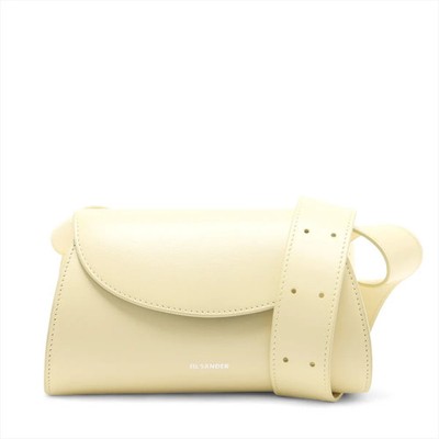 Jil Sander Cannolo Leather Shoulder bag Yellow