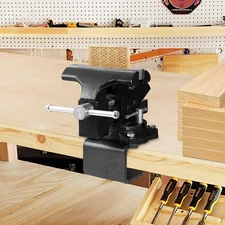 6" Bench Vise W/ Anvil Swivel Base Heavy Duty Vice Multipurpose