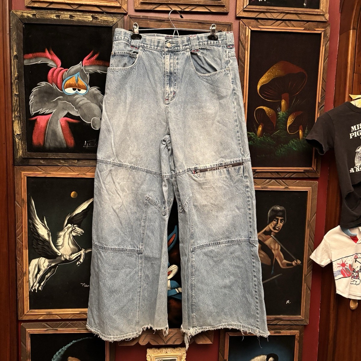Vintage Caffeine Wide Leg JNCO Style Stash Pocket Rave Skater
