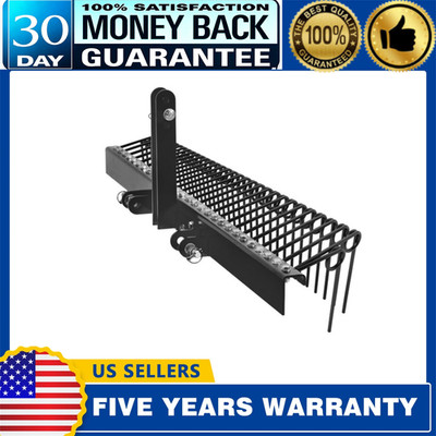 60 Inch Pine Straw Rake 3 Point Hitch Receiver Attachment For Cat0 Cat 1 Tractor