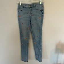 Jumping Beans Girls Size 12 Embroidered Floral Skinny Jeans
