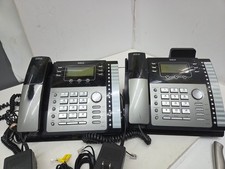 2 RCA VISYS 25424RE1A Corded Phone - Black/Silver With Power Cord Tested