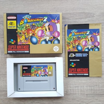SNES Super Bomberman 2 in OVP mit Anleitung Super Nintendo PAL Spiel Boxed