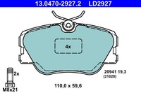 Bremsbelagsatz Scheibenbremse ATE Ceramic 13.0470-2927.2 FüR Mercedes W124 190
