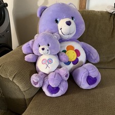 Care Bears Harmony Bear Purple Plush Bear Set of 2 2003 13 Sing Along works