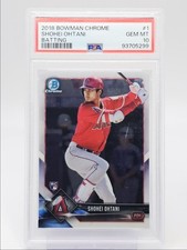 SHOHEI OHTANI 2018 BOWMAN CHROME ROOKIE BASEBALL BATTING RC PSA 10 Q6438