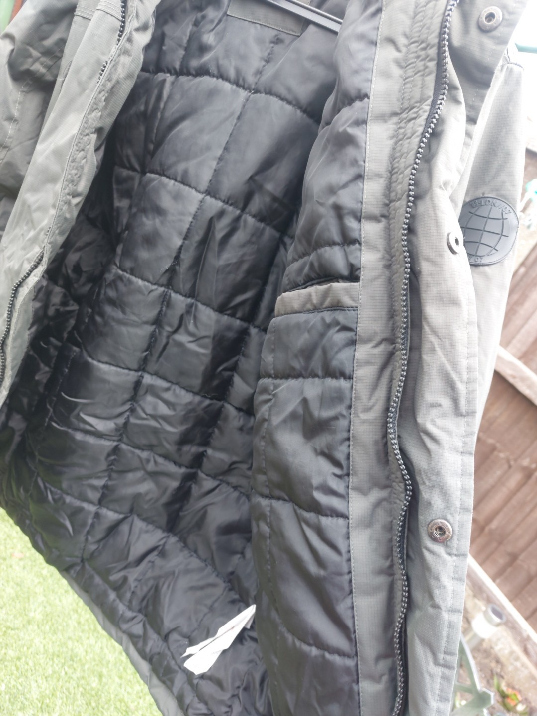 Men's Heavyweight Winter Parka Jacket Size M Khaki/Olive Green image 8