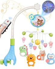 Crib Mobile With Music And Lights, Mobiles For Cribs, Baby Mobile Arm Toys Ha...