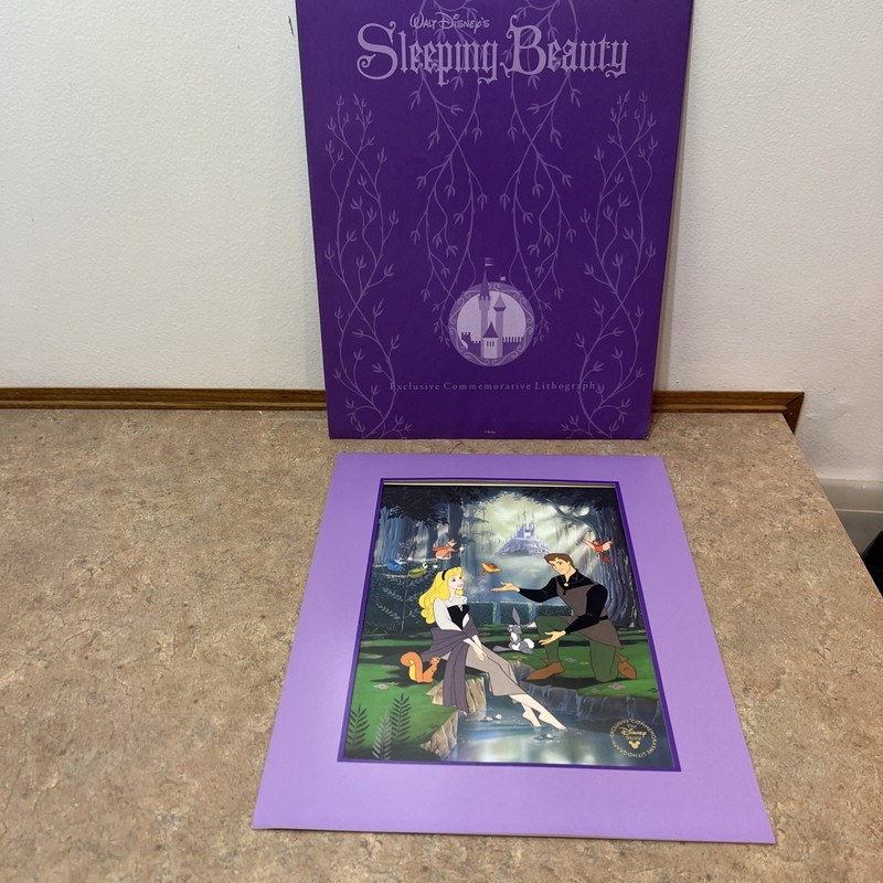 Disney Store Lithograph: Sleeping Beauty Litho & Mat in Envelope