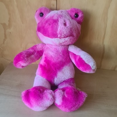 BaB Build a Bear rosa Batik Frosch 16 Zoll Standardgröße EXC 431246
