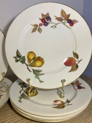 Vintage Royal Worcester Evesham Muster Porzellan Teller Auswahl
