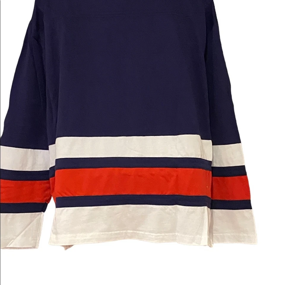 Camiseta deportiva de hockey NHL azul talla grande. Rojo, blanco y azul Foto 2 de 4