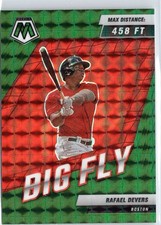 2022 Panini Mosaic - Big Fly Rafael Devers #BF-3 Green Mosaic Prizm