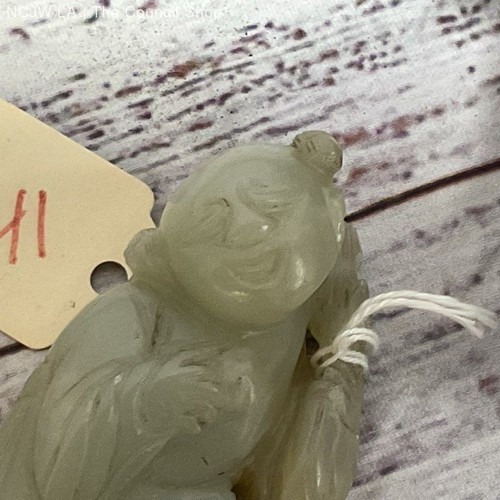ANTIQUE Chinese Pale Jade of Man- 3.25" - Picture 7 of 9