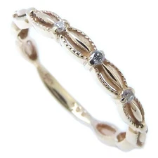 agete 10K Yellow Gold ring Diamond 0.02ct Size 3.25 /294009