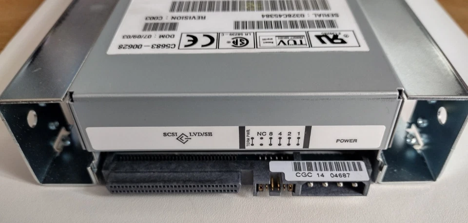 Sun/HP DDS-4 SCSI 68 Pin Tape Drive, 20/40Gb, GREY,  Model-C5683 -Tested/Working - Image 2 of 4