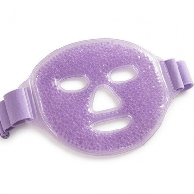 H-basics Gel Augenmaske Gesichtsmaske warm kalt Kühlmaske wiederverwendbar Lila