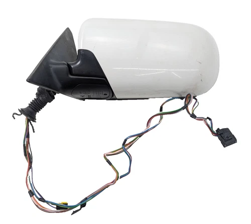95-01 Bmw E38 7 Series Left Driver Side View Door Mirror Glass Assy White