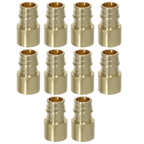 10 Pack XFITTING 3/4" Pex A X 3/4" Female Sweat Adapter, Expansion Sweat Adapter