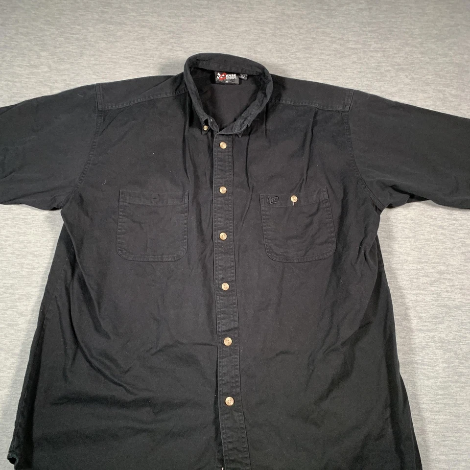 Chase Authentics Shirt Mens XL Black Short Sleeve Button Down Cotton NASCAR - Image 2 of 4