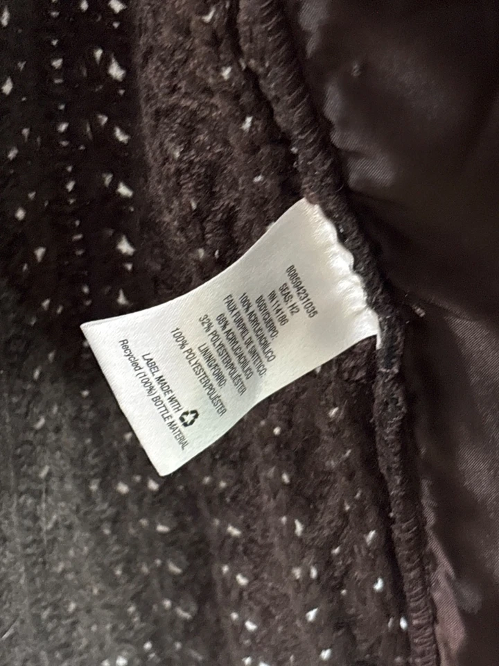 89th & Madison XL Chaleco Sin Mangas Marrón Piel Sin Mangas Frente Abierto Ligero Tejido Bac Foto 4 de 4