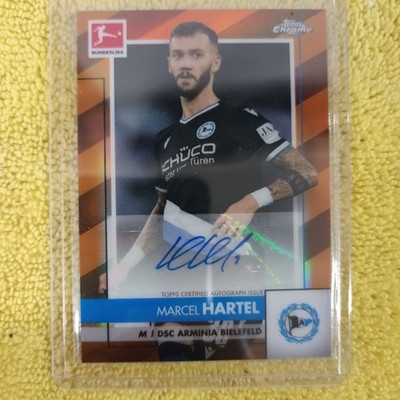 2020-21 Topps Chrome Bundesliga Marcel Hartel BCA-MHA Orange Refractor Auto /25