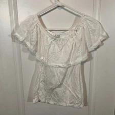 Splendid Women's Senorita Off-the-shoulder Fringed Top In White X Small $78