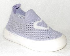 New Girls Purple Knit Baby Toddler Shoes 4 M