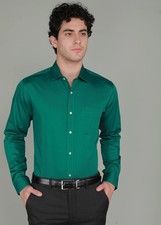 Men s Slim Fit Solid Formal Shirt Pure Cotton Full Sleeve Office Dress Shirt
