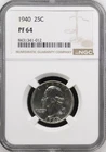 1940 Washington Quarter 25C NGC PF64 BX9-21 BEAUTY OLD COIN
