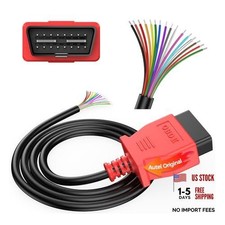 Original OBD2 16Pin Male Connector to Open Plug Wire, OBDII Diagnostic