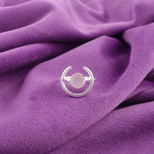 Round Natural Rose Chalcedony 925 Sterling Silver Band Bezel Ring Size All Size