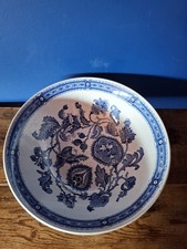 1792 Blue And White Wash Basin Bowl Decorated Flowers ridgway jacobean ironstone