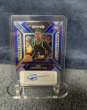 2024 Panini Prizm Draft Picks Bub Carrington Blue Auto RC #SS-CCG  (030/149)