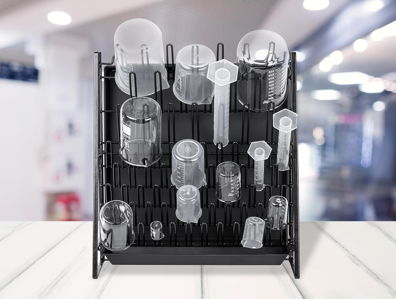 Drying Rack for Lab Glassware and Bottles - Laboratory Draining Dryer Stand for 