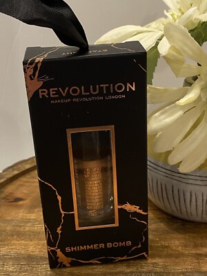 MAKEUP REVOLUTION SHIMMER BOMB LIP GLOSS STARLIGHT Mini Ornament 0.06oz