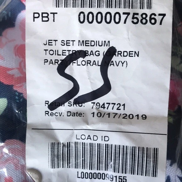 Pottery barn Jetset средний туалетные принадлежности сумка сад вечеринки цветочный темно-синий - Изображение 2 из 4