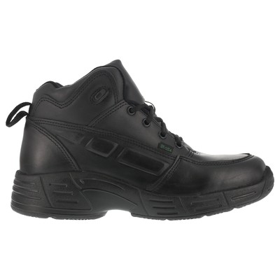 Reebok Mens Black Leather Work Shoes 