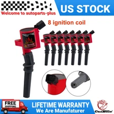 DG508 Set of 8 Ignition Coils RED For 1997-2004 Ford Expedition V8