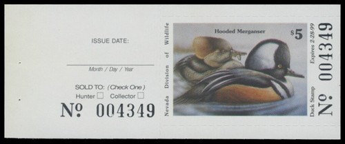 1998 Nevada State Duck Briefmarke postfrisch. Original Kaugummi