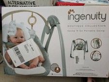 ingenuity Soothe 'n Delight Portable Cozy Kingdom Swing Portable Brown