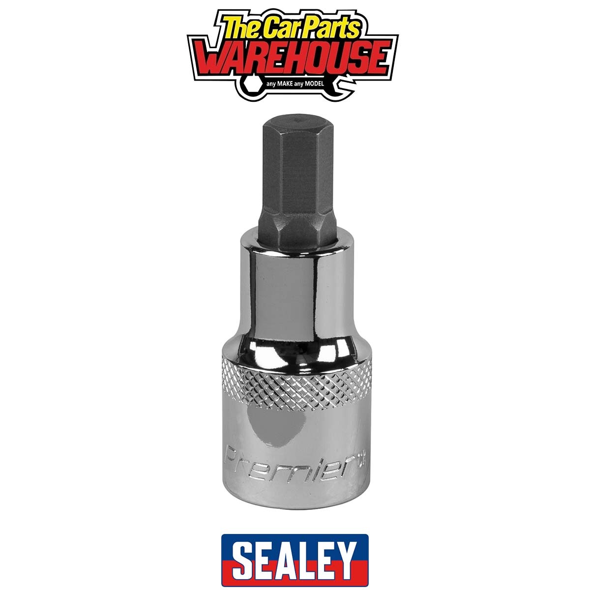 Sealey SBH021 Premier Hex Socket Bit 1/2""Sq Drive 9mm