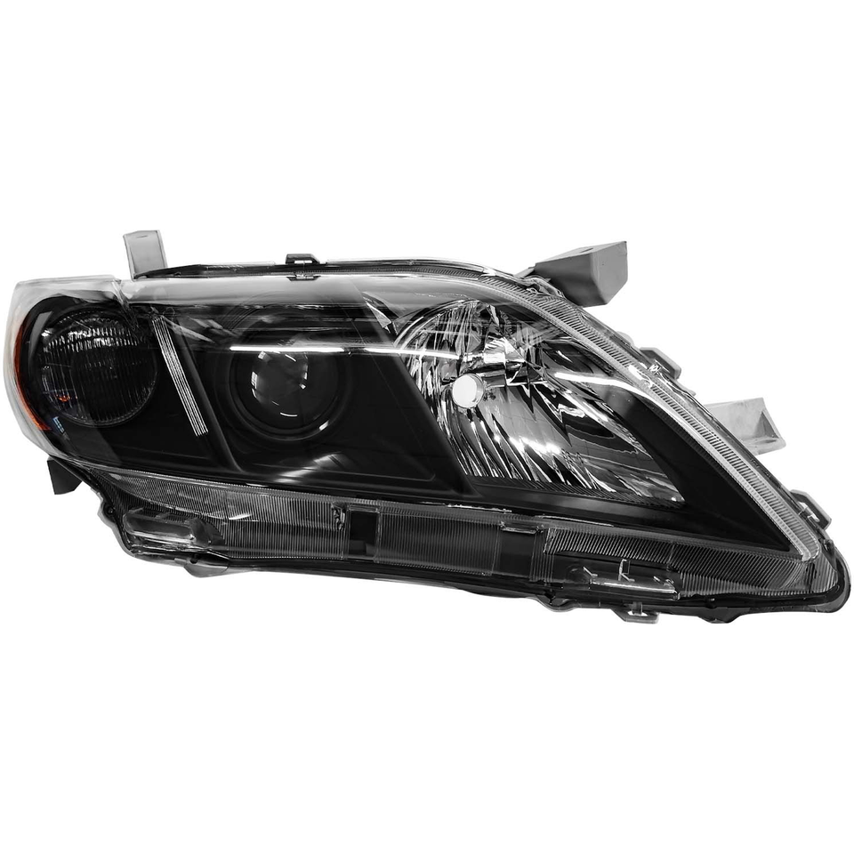Pair Black Headlights For 2007 2008 2009 Toyota Camry Headlamp Driver 