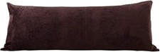 Soft Micromink, Faux Fur, Faux Suede, Faux 21"x54" Body Pillow Cover Brown