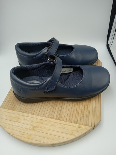 Hush Puppies Girl Shoes 12 Wide Lexi Navy Blue Leather School or Formal - Picture 3 of 16