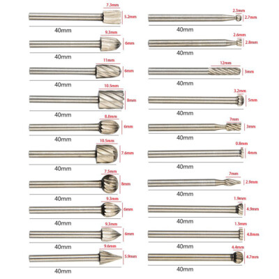 20Pc Diamond Burr Bits Drill Set Rotary Multi Tool Accessories Kit For Dremel US