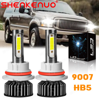 For Ford Excursion 2000-2004 6000K 2X 9007 LED Headlight High/Low Beam Bulbs Kit