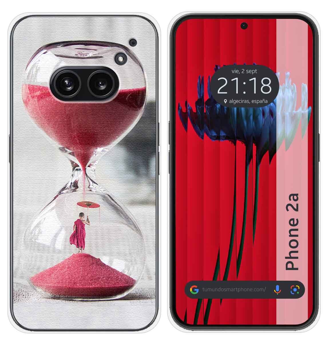 Cover Silicone per Nothing Phone 2a 5G Disegno Orologio Disegni