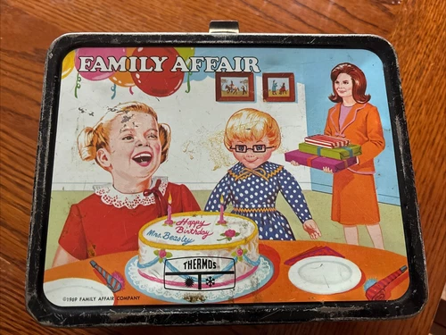 Vintage Family Affair Lunchbox & Thermoskanne, 1969, Buffy und Mrs. Beasley