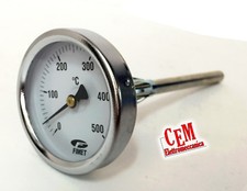 Termometro ø 63 mm per forno 500 °C gradi in inox  barbecue fornello pirometro